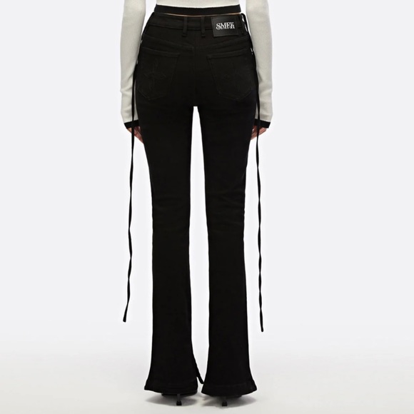 SMFK MERMAID SKINNY JEANS BLACK SIZE Medium flared leg - Picture 3 of 16